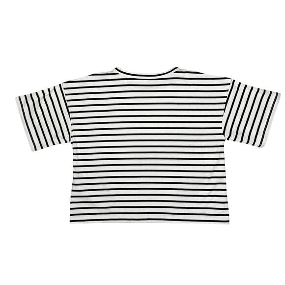 NWT Madewell Everyday Boxy Crop Tee in Stripe Size S - Picture 6 of 9